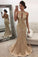 Mermaid Sleeveless Halter Sequins Golden Open Back Sweep Train Satin Prom Dresses