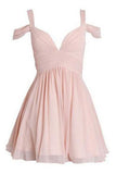 Pink Homecoming Dresses With Silver Beading Short Black Prom Dress
