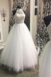 Halter Beading Wedding Dresses Floor-Length Long Wedding Dresses Wedding Dresses
