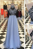 New Arrival Prom Dress Backless Prom Dresses Sexy Halter Prom Dress Long Evening Dress