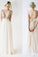 Sequin Sexy Chiffon Long Backless V-Neck Backless Sleeveless A-Line Bridesmaid Dresses