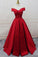Gorgeous Red Off Shoulder Sweetheart Sleeveless Long Lace up Prom Dresses